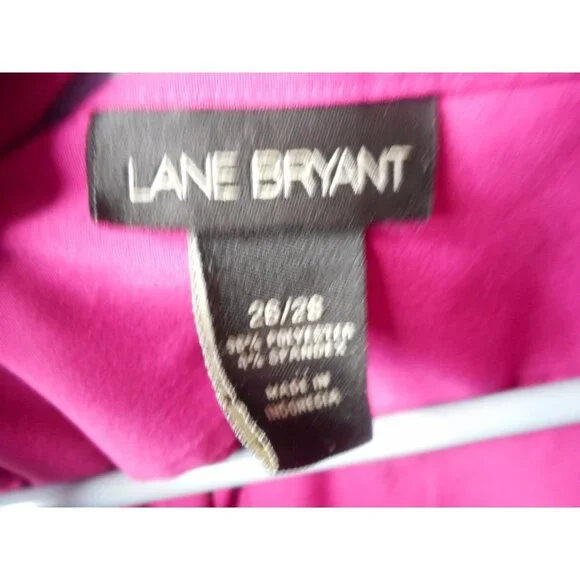 Lane Bryant Fuchsia Button front Blouse Size 26/28 - Picture 2 of 4